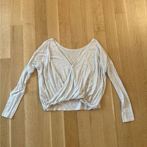 Gray Women's Wrap Top